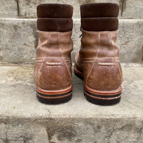 View photo of Grant Stone Field Boot in C.F. Stead Natural Waxy Commander Suede