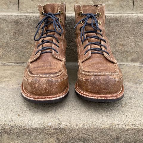 View photo of Grant Stone Field Boot in C.F. Stead Natural Waxy Commander Suede