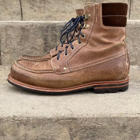 View photo of Grant Stone Field Boot in C.F. Stead Natural Waxy Commander Suede