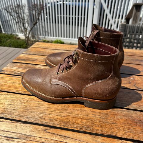 Flame Panda Boondocker in Horween Natural Chromexcel Roughout