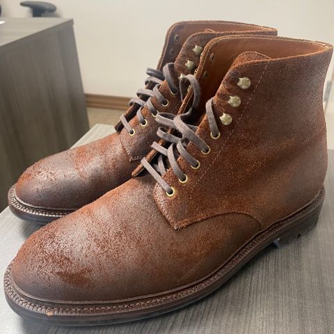 Grant Stone Edward Boot in C.F. Stead Dark Oak Roughout