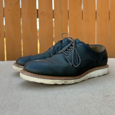 Viberg Derby Shoe in C.F. Stead Military Green Waxed Kudu