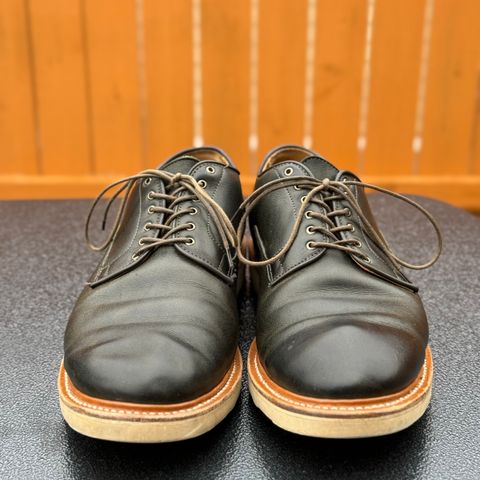 Viberg Derby Shoe in C.F. Stead Military Green Waxed Kudu