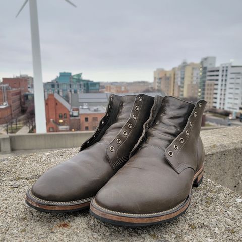 View photo of Viberg Boondocker in Maryam Olive TPR Horsebutt