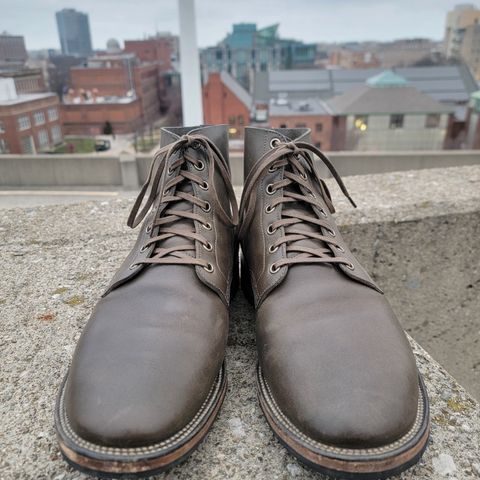 View photo of Viberg Boondocker in Maryam Olive TPR Horsebutt