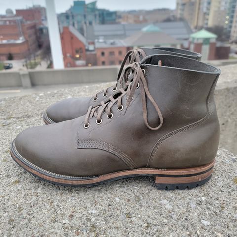 View photo of Viberg Boondocker in Maryam Olive TPR Horsebutt