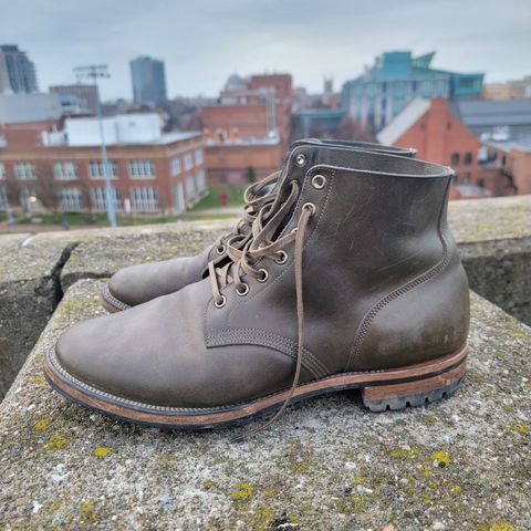 View photo of Viberg Boondocker in Maryam Olive TPR Horsebutt