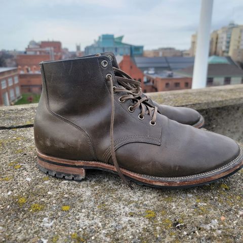 View photo of Viberg Boondocker in Maryam Olive TPR Horsebutt