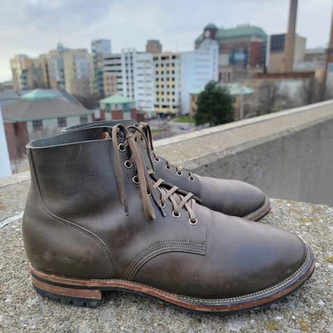 View photo of Viberg Boondocker in Maryam Olive TPR Horsebutt