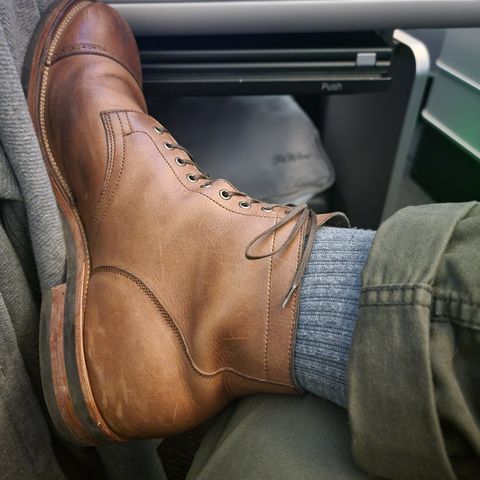 View photo of Viberg Service Boot BCT in Horween Natural Chromexcel