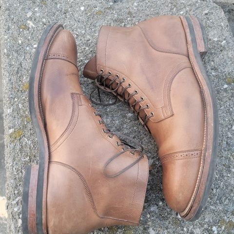 View photo of Viberg Service Boot BCT in Horween Natural Chromexcel