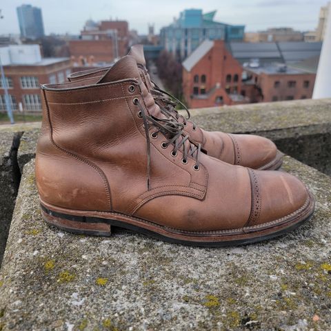 View photo of Viberg Service Boot BCT in Horween Natural Chromexcel