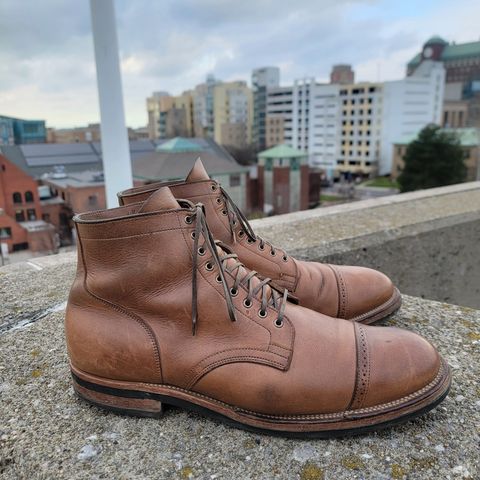 View photo of Viberg Service Boot BCT in Horween Natural Chromexcel