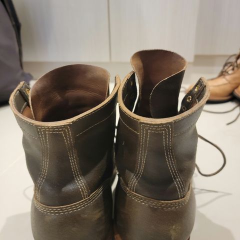 View photo of White's MP-Sherman Toe Cap in Horween Olive Waxed Flesh