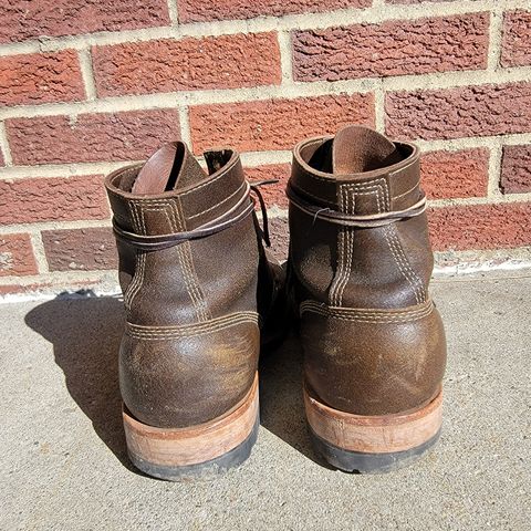 View photo of White's MP-Sherman Toe Cap in Horween Olive Waxed Flesh