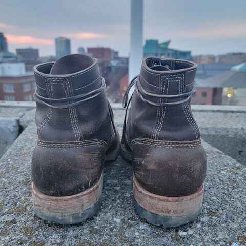 View photo of White's MP-Sherman Toe Cap in Horween Olive Waxed Flesh