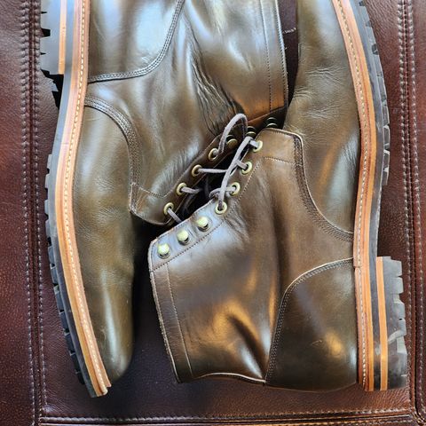 Search result thumbnail of Grant Stone Diesel Boot in Horween Dark Olive Chromexcel