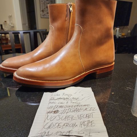 Benzein The Stride Side Zip Boots in Maryam Toscanello Horsebutt