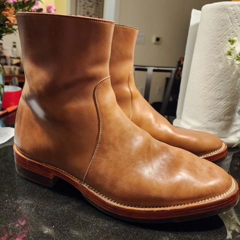 Benzein The Stride Side Zip Boots in Maryam Toscanello Horsebutt