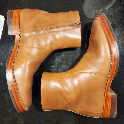 Benzein The Stride Side Zip Boots in Maryam Toscanello Horsebutt