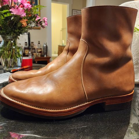 Benzein The Stride Side Zip Boots in Maryam Toscanello Horsebutt