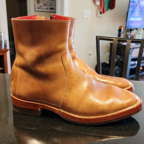Benzein The Stride Side Zip Boots in Maryam Toscanello Horsebutt
