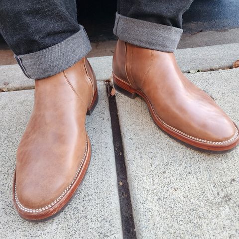 Benzein The Stride Side Zip Boots in Maryam Toscanello Horsebutt