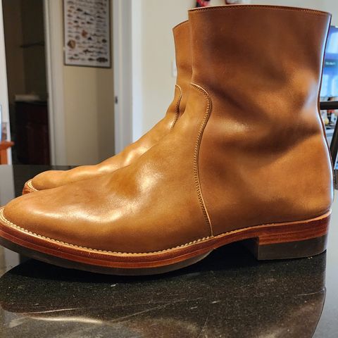 Benzein The Stride Side Zip Boots in Maryam Toscanello Horsebutt