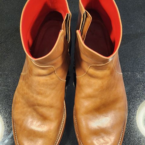 Benzein The Stride Side Zip Boots in Maryam Toscanello Horsebutt