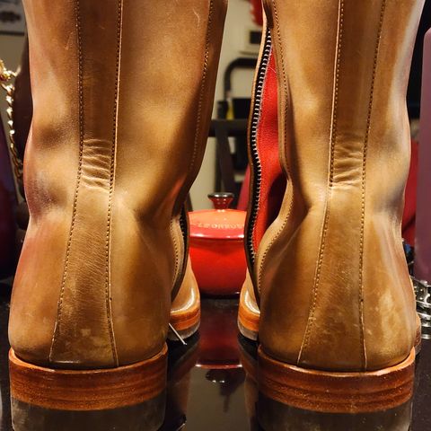 View photo of Benzein The Stride Side Zip Boots in Maryam Toscanello Horsebutt