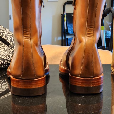 View photo of Benzein The Stride Side Zip Boots in Maryam Toscanello Horsebutt