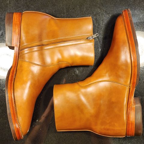 View photo of Benzein The Stride Side Zip Boots in Maryam Toscanello Horsebutt