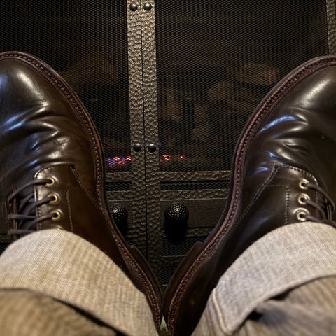 Grant Stone Edward Boot in Horween Maduro Shell Cordovan