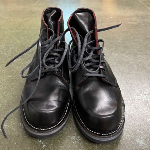 KREOSOTE NINE dITCHES in Wickett & Craig Natural Harness Dyed Black Over Red