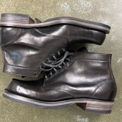 KREOSOTE NINE dITCHES in Wickett & Craig Natural Harness Dyed Black Over Red