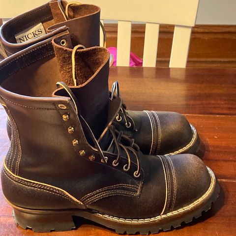 Nicks Urban Logger in Horween Brown Waxed Flesh