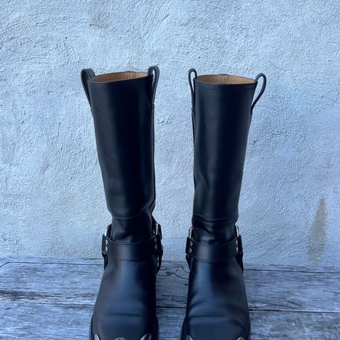 Gucci Harness Boots in Black Calf