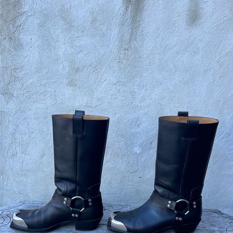 Gucci Harness Boots in Black Calf