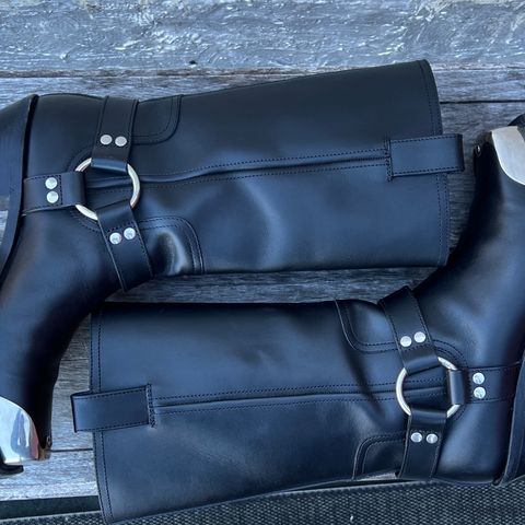 Gucci Harness Boots in Black Calf