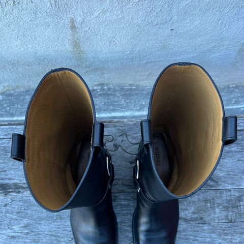 Gucci Harness Boots in Black Calf