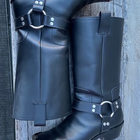 Gucci Harness Boots in Black Calf