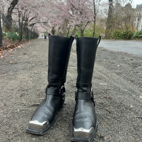 Gucci Harness Boots in Black Calf