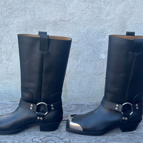 Gucci Harness Boots in Black Calf