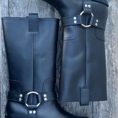 Gucci Harness Boots in Black Calf