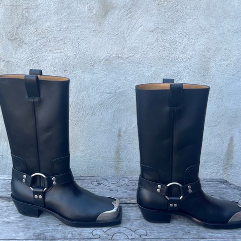 Gucci Harness Boots in Black Calf