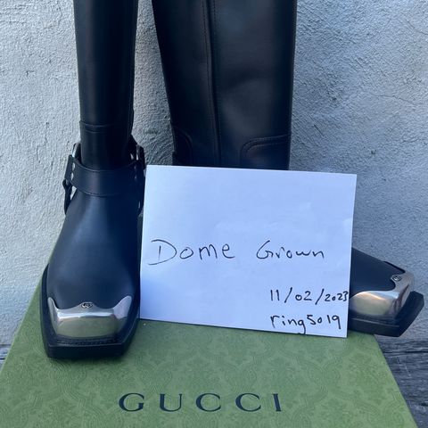 Gucci Harness Boots in Black Calf