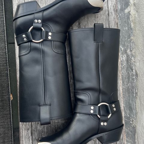 Gucci Harness Boots in Black Calf