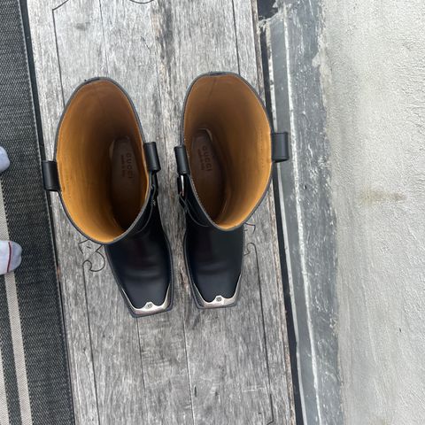 Gucci Harness Boots in Black Calf