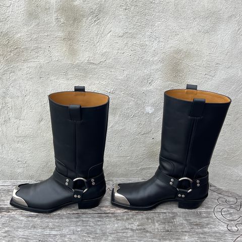 Gucci Harness Boots in Black Calf