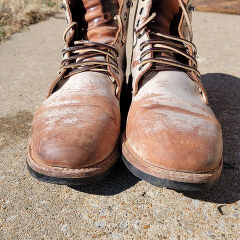 Oak Street Bootmakers Trench Boot in Volpi Whitewash Overdye Abetone